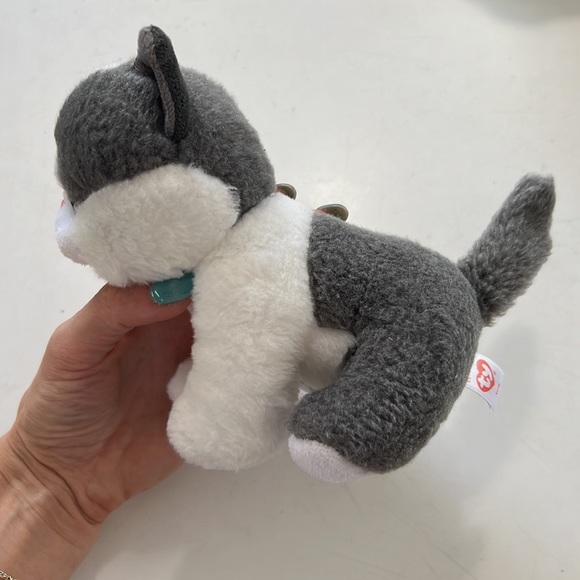 GIFTED Lot Ty Beanies Babies YANG Plush 6" Kitty Cat Kitten Stuffed Animal Gray - Picture 11 of 14